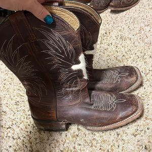 Square toe western boots